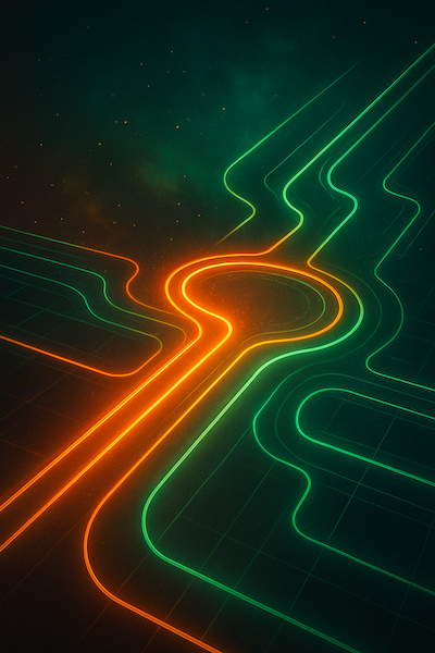 Neon futuristic illustration of AI tools for vibecoding in 2025