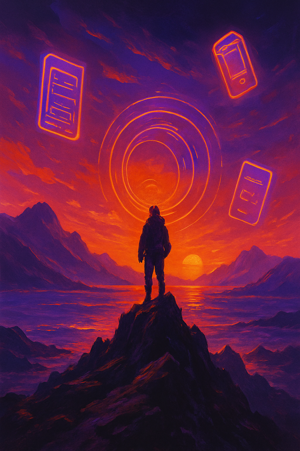Neon glowing illustration symbolizing AI-assisted coding tips for vibecoders